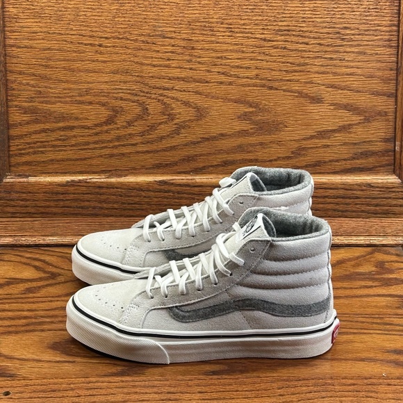 Vans‎ Sk8 Hi Slim Vintage Suede True White Shoes - Picture 2 of 9